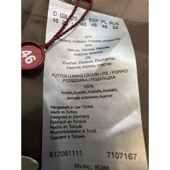 New With Tags OLSEN Skirt Women’s Brown 46 Tweed Knee Length - Picture 7 of 8